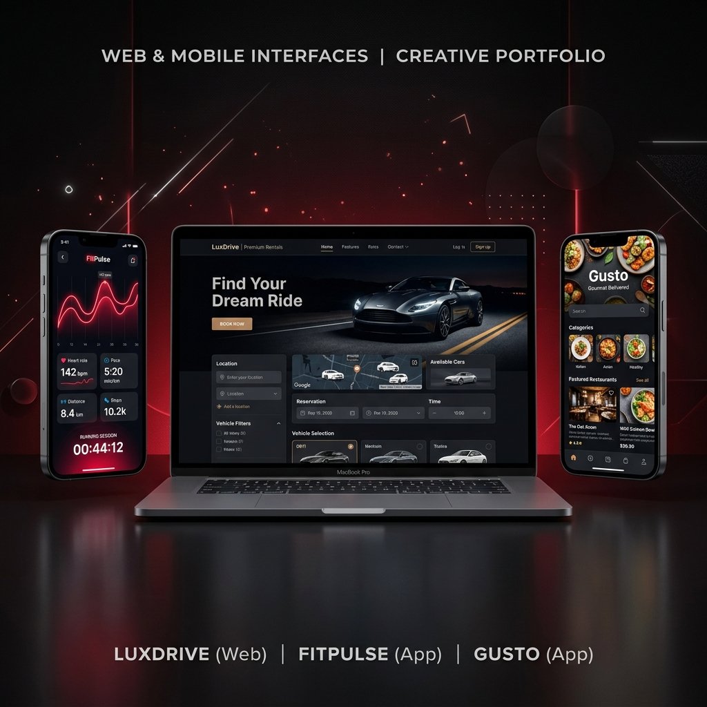 Creatix Mobile UI Portfolio Mockup
